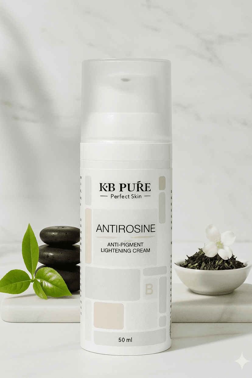 קרם הבהרת כתמים | ANTIROSINE CREAM – KB Pure • טיפול בהבהרת כתמי עור • קוסמטיקה מקצועית