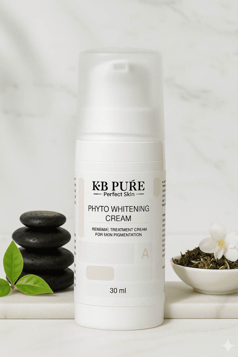 קרם הבהרה לערב | PHYTO WHITENING CREAM – KB Pure • טיפול בהבהרת כתמי עור • קוסמטיקה מקצועית